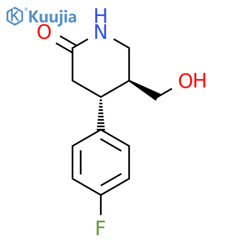 2-PIPERIDINONE, 4-(4-FLUOROPHENYL)-5-(HYDROXYMETHYL)-, (4R,5S)- structure