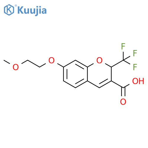 2H-1-Benzopyran-3-carboxylic acid,7-(2-methoxyethoxy)-2-(trifluoromethyl)- structure