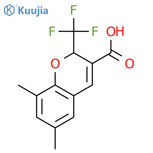 2H-1-Benzopyran-3-carboxylic acid, 6,8-dimethyl-2-(trifluoromethyl)- structure