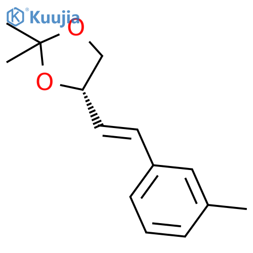 1,3-Dioxolane, 2,2-dimethyl-4-[(1E)-2-(3-methylphenyl)ethenyl]-, (4S)- structure