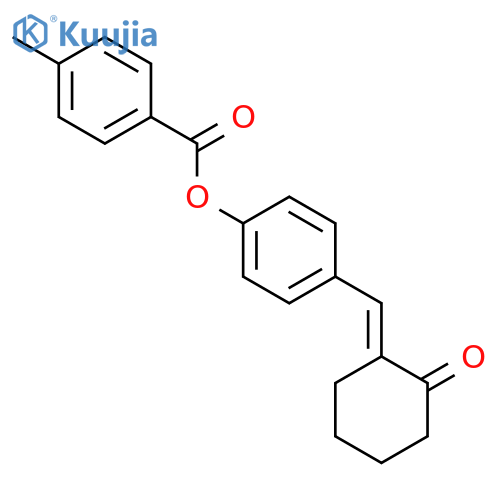 Benzoic acid, 4-methyl-, 4-[(2-oxocyclohexylidene)methyl]phenyl ester structure