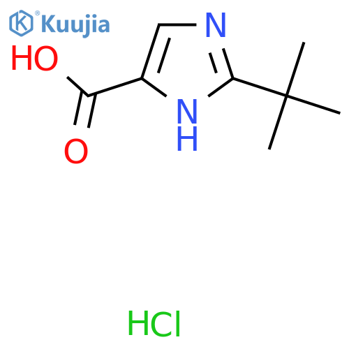 2-tert-butyl-1H-imidazole-4-carboxylic acid hydrochloride structure