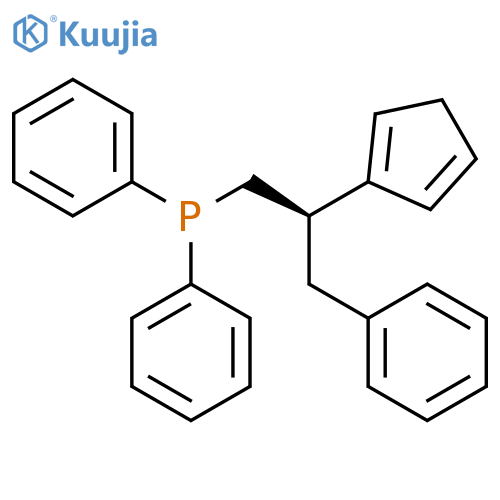 Phosphine, [(2R)-2-(1,4-cyclopentadien-1-yl)-3-phenylpropyl]diphenyl- structure