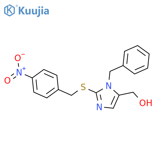 (1-benzyl-2-{[(4-nitrophenyl)methyl]sulfanyl}-1H-imidazol-5-yl)methanol structure