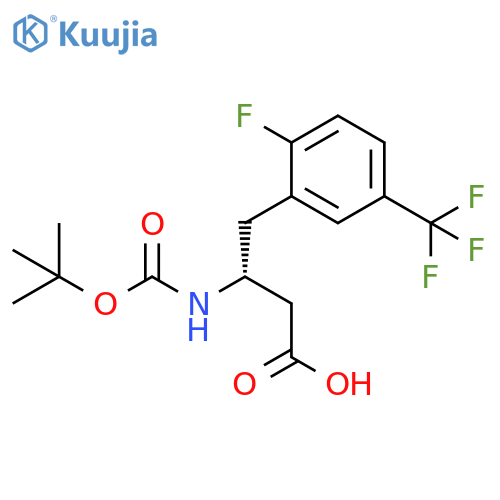 Benzenebutanoic acid, -[[(1,1-dimethylethoxy)carbonyl]amino]-2-fluoro-5-(trifluoromethyl)-, (R)- structure