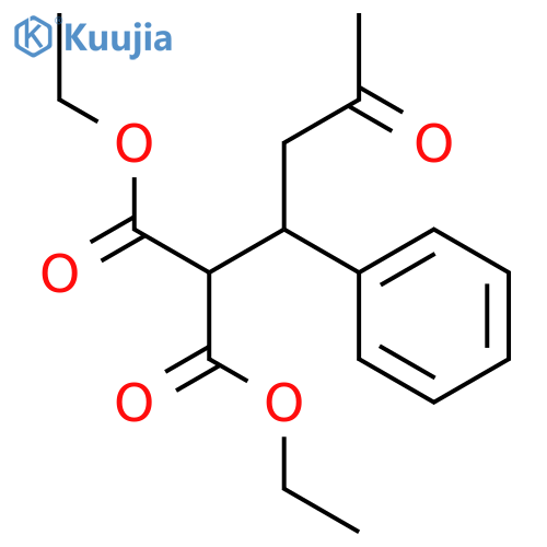 Propanedioic acid,2-(3-oxo-1-phenylbutyl)-, 1,3-diethyl ester structure