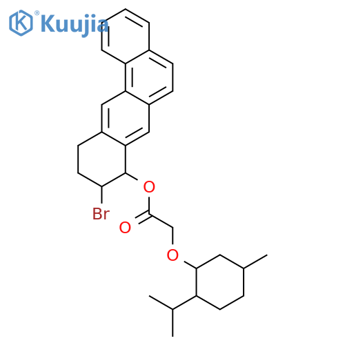 (8R,9R)-9-bromo-8,9,10,11-tetrahydrotetraphen-8-yl {[(1R,2S,5R)-5-methyl-2-(propan-2-yl)cyclohexyl]oxy}acetate structure