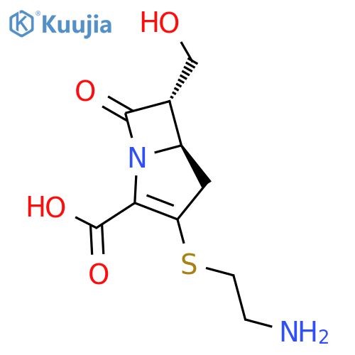 1-Azabicyclo[3.2.0]hept-2-ene-2-carboxylicacid, 3-[(2-aminoethyl)thio]-6-(hydroxymethyl)-7-oxo-, (5R,6S)- structure