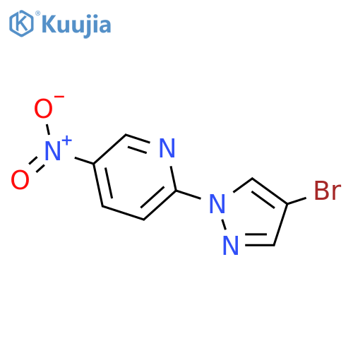 2-(4-bromo-1H-pyrazol-1-yl)-5-nitropyridine structure