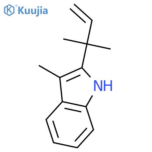 1H-INDOLE, 2-(1,1-DIMETHYL-2-PROPENYL)-3-METHYL- structure