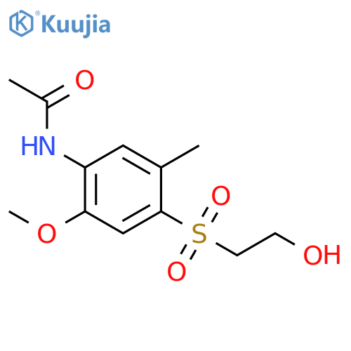 Acetamide,N-[4-[(2-hydroxyethyl)sulfonyl]-2-methoxy-5-methylphenyl]- structure