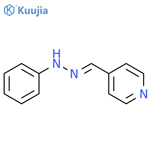 4-Pyridinecarboxaldehyde, phenylhydrazone structure