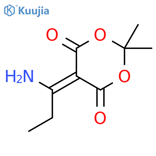 1,3-Dioxane-4,6-dione, 5-(1-aminopropylidene)-2,2-dimethyl- structure