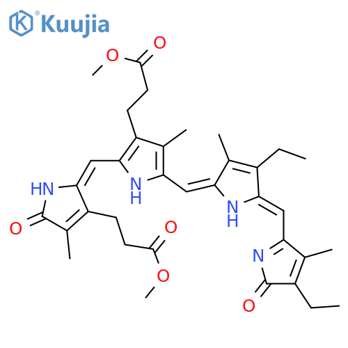 13,18-Diethyl-1,19,22,24-tetrahydro-2,8,12,17-tetramethyl-1,19-dioxo-21H-biline-3,7-dipropionic acid dimethyl ester structure