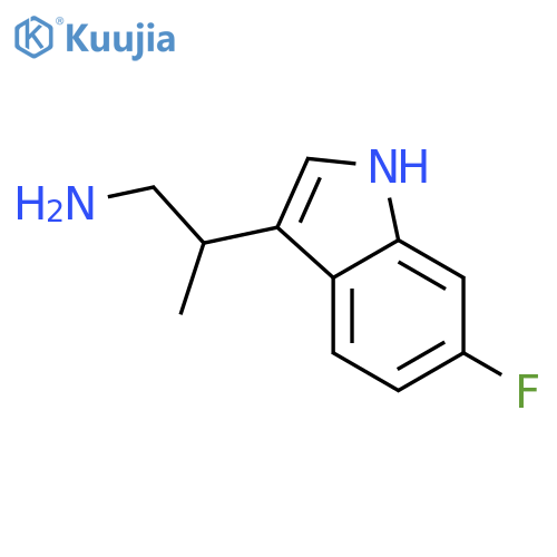 2-(6-fluoro-1H-indol-3-yl)propan-1-amine structure