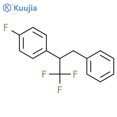 Benzene, 1-fluoro-4-[2,2,2-trifluoro-1-(phenylmethyl)ethyl]- structure