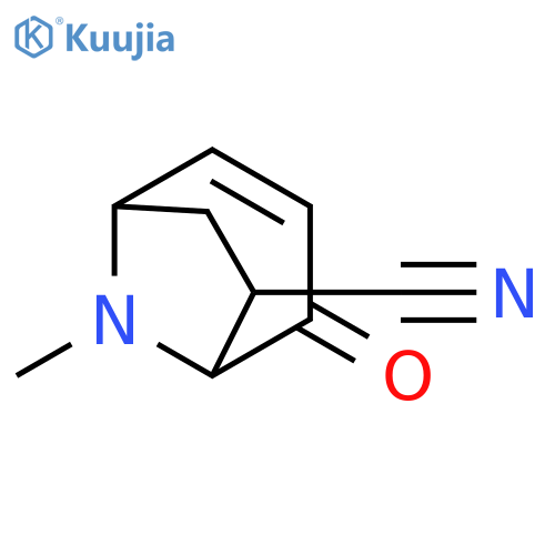 8-Azabicyclo[3.2.1]oct-2-ene-6-carbonitrile,8-methyl-4-oxo-,endo-(9CI) structure