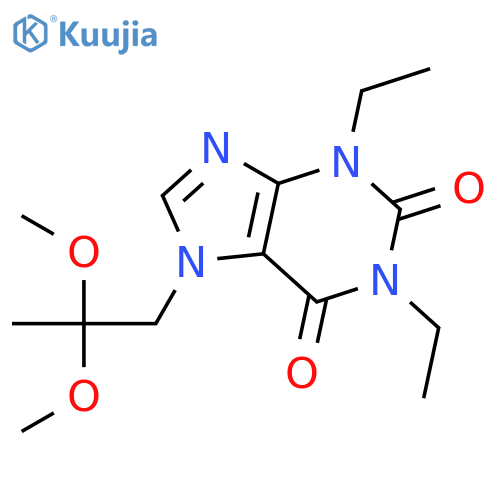 1H-PURINE-2,6-DIONE, 7-(2,2-DIMETHOXYPROPYL)-1,3-DIETHYL-3,7-DIHYDRO- structure