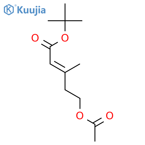 5-(Acetyloxy)-3-methyl-2-pentenoic acid 1,1-dimethylethyl ester structure