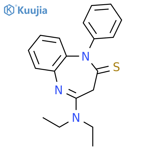 4-(diethylamino)-1-phenyl-1,3-dihydro-2H-1,5-benzodiazepine-2-thione structure