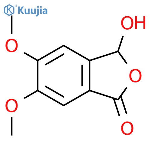 3-Hydroxy-5,6-dimethoxy-2-benzofuran-1(3H)-one structure