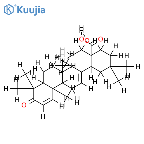 16beta-form-16-Hydroxy-3-oxo-1,12-oleanadien-28-oic acid structure