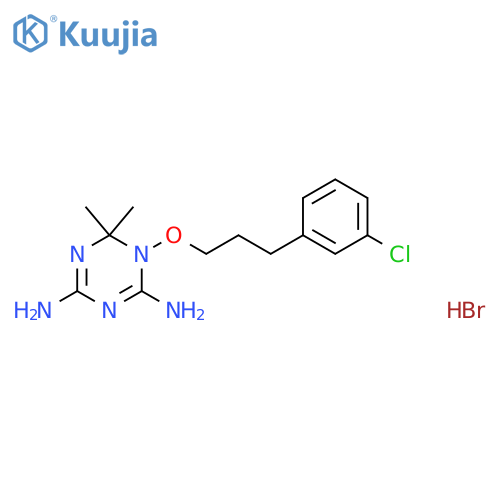 1,3,5-Triazine-2,4-diamine, 1-[3-(3-chlorophenyl)propoxy]-1,6-dihydro-6,6-dimethyl-, hydrobromide (1:1) structure