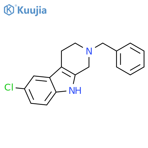 1H-PYRIDO[3,4-B]INDOLE, 6-CHLORO-2,3,4,9-TETRAHYDRO-2-(PHENYLMETHYL)- structure