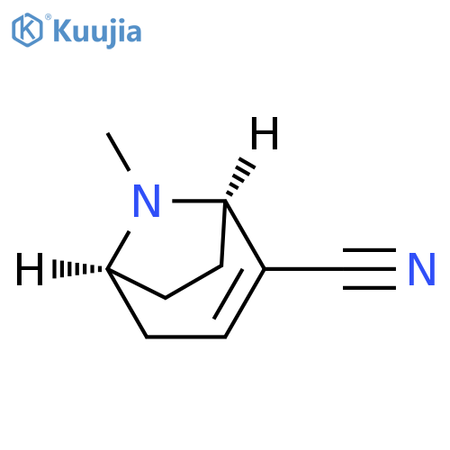 8-Azabicyclo[3.2.1]oct-2-ene-2-carbonitrile,8-methyl-, (1R,5S)- structure