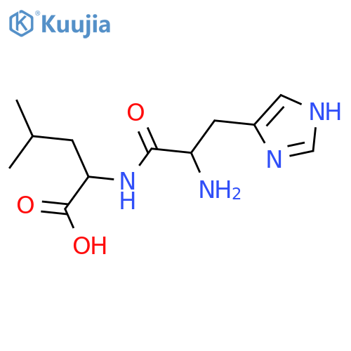 (S)-2-((S)-2-Amino-3-(1H-imidazol-4-yl)propanamido)-4-methylpentanoic acid structure
