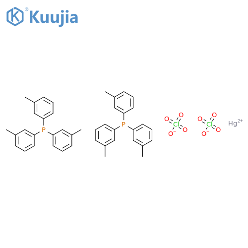 Mercury(2+), bis[tris(3-methylphenyl)phosphine]-, diperchlorate structure