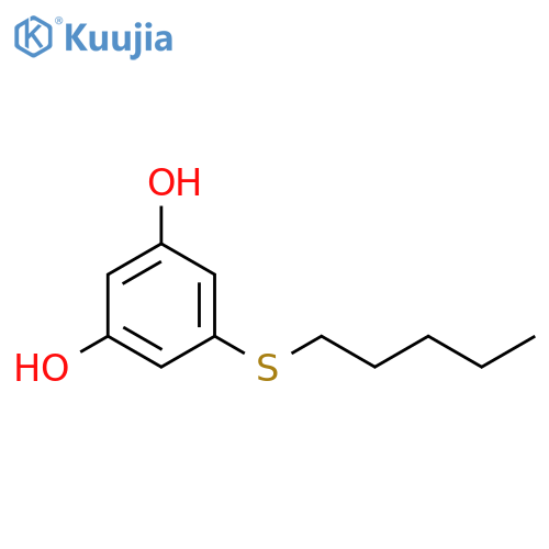 1,3-Benzenediol,5-(pentylthio)- structure