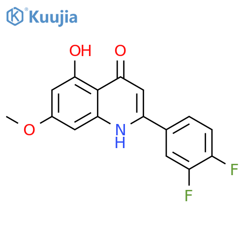 4(1H)-QUINOLINONE, 2-(3,4-DIFLUOROPHENYL)-5-HYDROXY-7-METHOXY- structure
