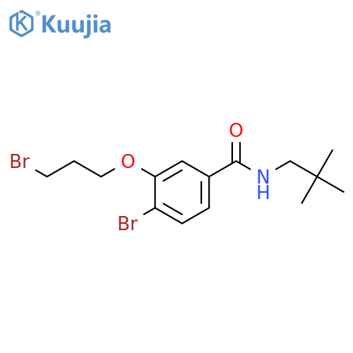 Benzamide, 4-bromo-3-(3-bromopropoxy)-N-(2,2-dimethylpropyl)- structure