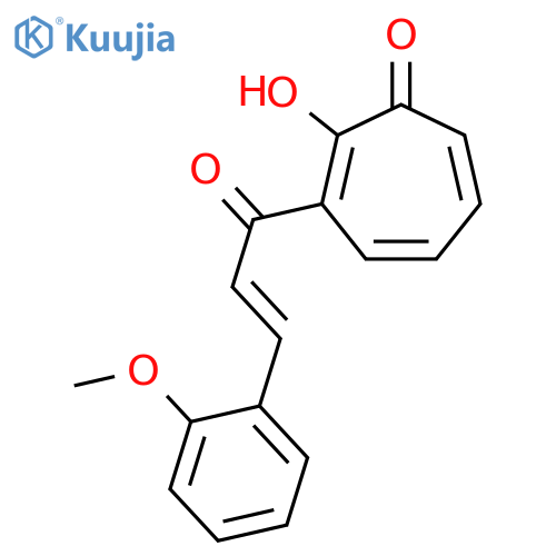 2-hydroxy-3-[(e)-3-(2-methoxyphenyl)prop-2-enoyl]cyclohepta-2,4,6-trien-1-one structure