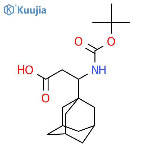 3-(adamantan-1-yl)-3-{(tert-butoxy)carbonylamino}propanoic acid structure