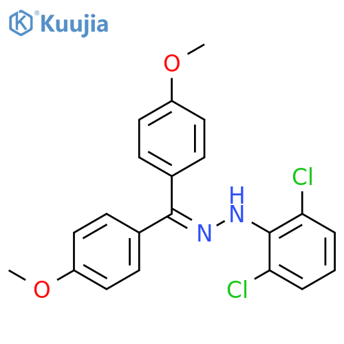 Methanone, bis(4-methoxyphenyl)-, (2,6-dichlorophenyl)hydrazone structure