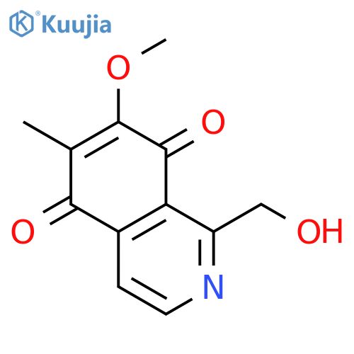 (7-methoxy-6-methyl-5,8-dioxo-5,8-dihydro-1-isoquinolyl)methanol structure