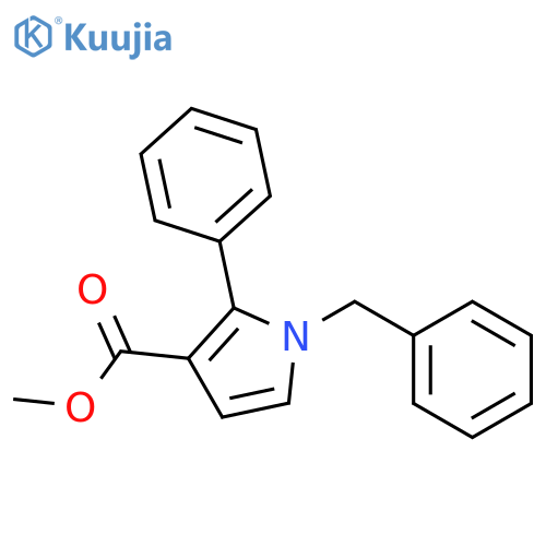 1H-Pyrrole-3-carboxylic acid, 2-phenyl-1-(phenylmethyl)-, methyl ester structure