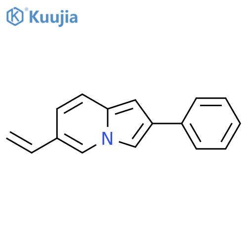 2-Phenyl-6-vinylindolizine structure