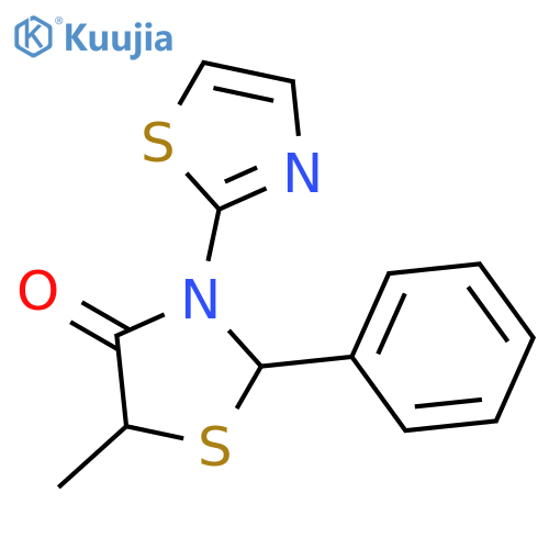 4-Thiazolidinone,5-methyl-2-phenyl-3-(2-thiazolyl)- structure