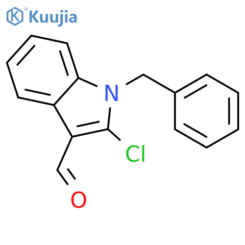 1-Benzyl-2-chloro-1H-indole-3-carboxaldehyde structure