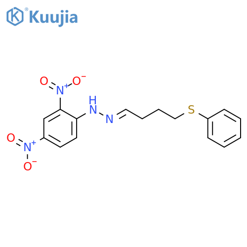 Butanal, 4-(phenylthio)-, (2,4-dinitrophenyl)hydrazone structure