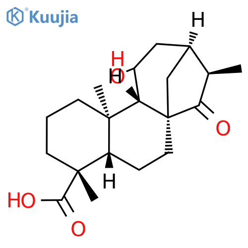 ent-9-Hydroxy-15-oxo-19-kauranoic acid structure
