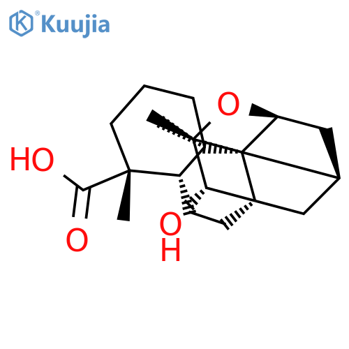 ent-11,16-Epoxy-15-hydroxykauran-19-oic acid structure
