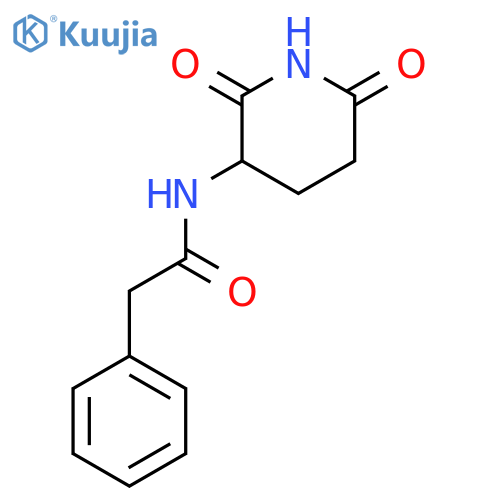 3-Phenylacetylamino-2,6-piperidinedione structure