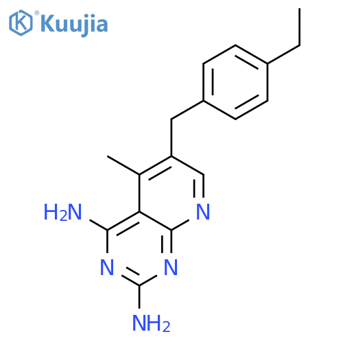 PYRIDO[2,3-D]PYRIMIDINE-2,4-DIAMINE, 6-[(4-ETHYLPHENYL)METHYL]-5-METHYL- structure
