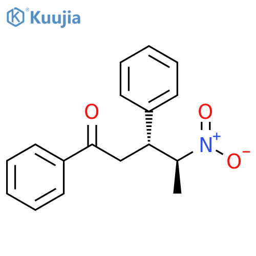 1-Pentanone, 4-nitro-1,3-diphenyl-, (3R,4S)-rel- structure