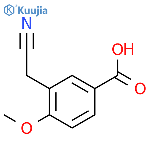 Benzoic acid, 3-(cyanomethyl)-4-methoxy- structure