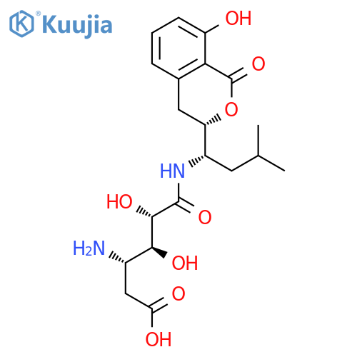 D-ribo-Hexonic acid,3-amino-2,3,6-trideoxy-6-[[(1S)-1-[(3S)-3,4-dihydro-8-hydroxy-1-oxo-1H-2-benzopyran-3-yl]-3-methylbutyl]amino]-6-oxo- structure